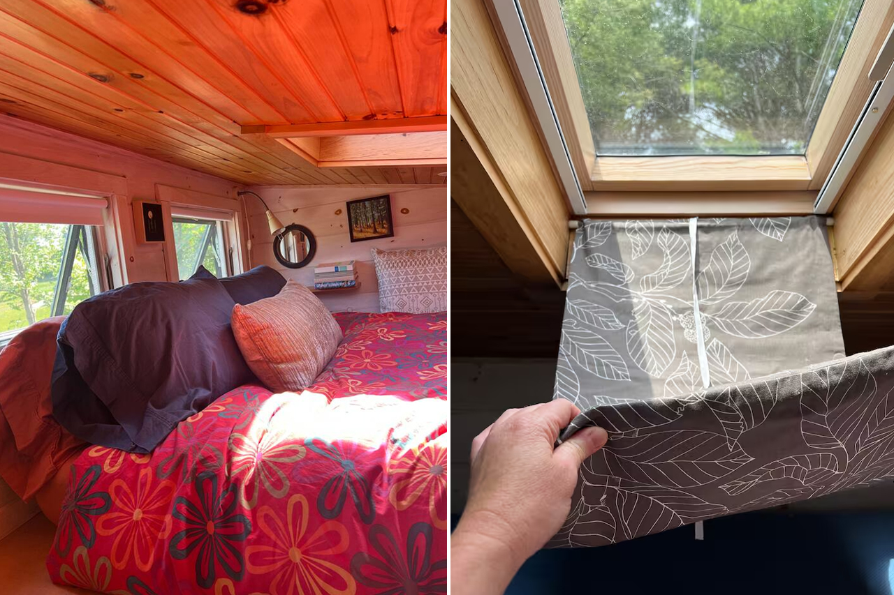 Crow’s-Nest-Tiny-House-in-Maine-on-Airbnb-Rental-loft-bedroom