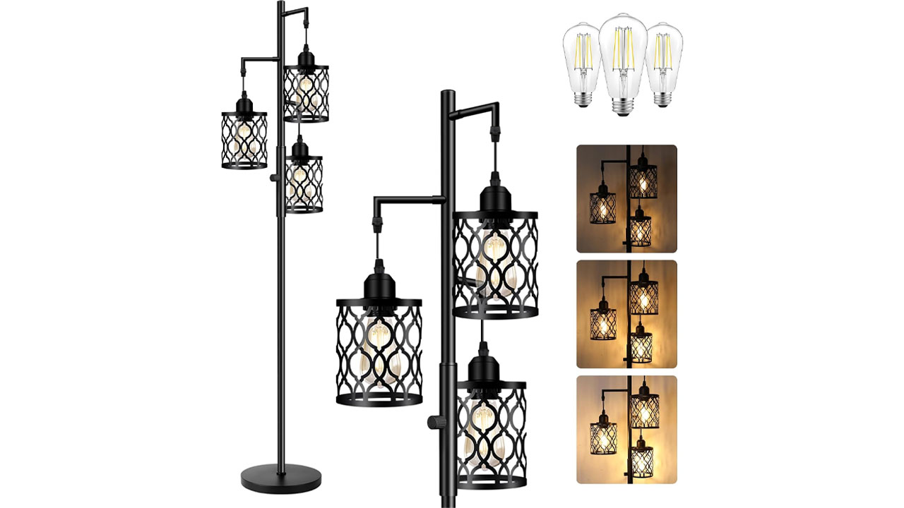ROTTOGOON Dimmable Farmhouse Floor Lamp