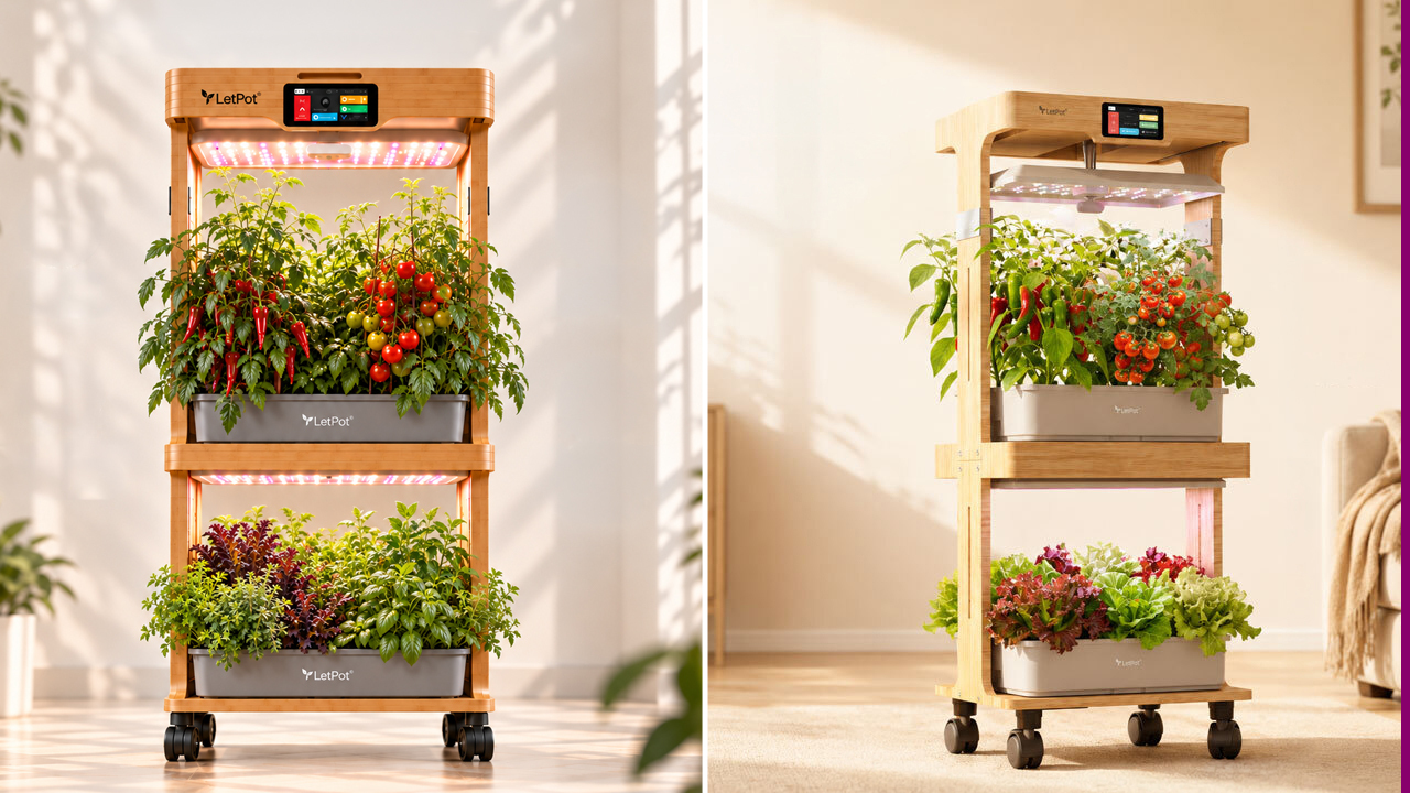 LetPot LPH-Home_two full-spectrum grow lights