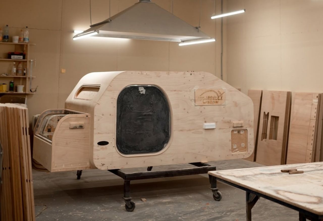 Simple Drop Teardrop Trailer Features Complete Wooden Construction