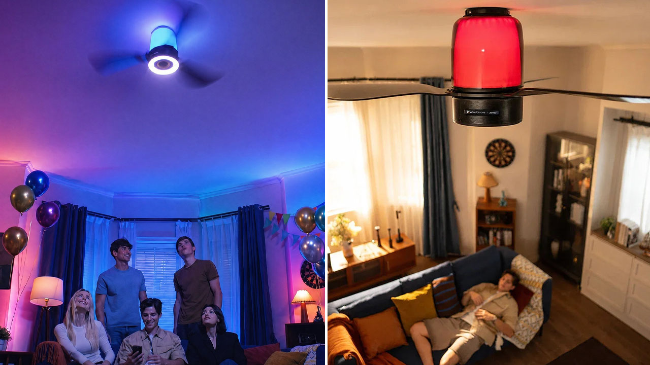 WindGroove AirFi One Ceiling Fan Doubles as Home Entertainment Hub
