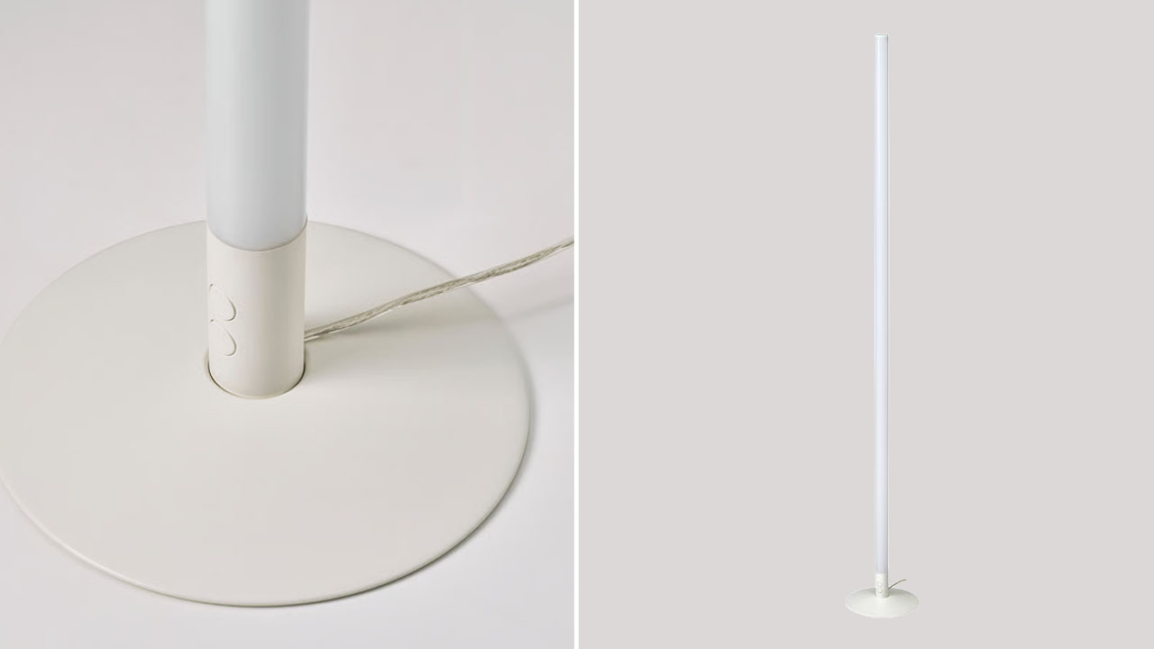 FÖRLIG LED Floor Lamp with metallic base