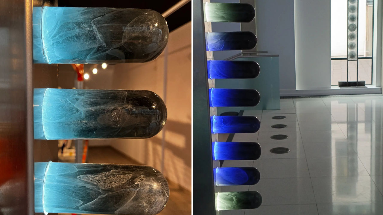 Rebroadcast Vertical Light Fixture by Rombachs