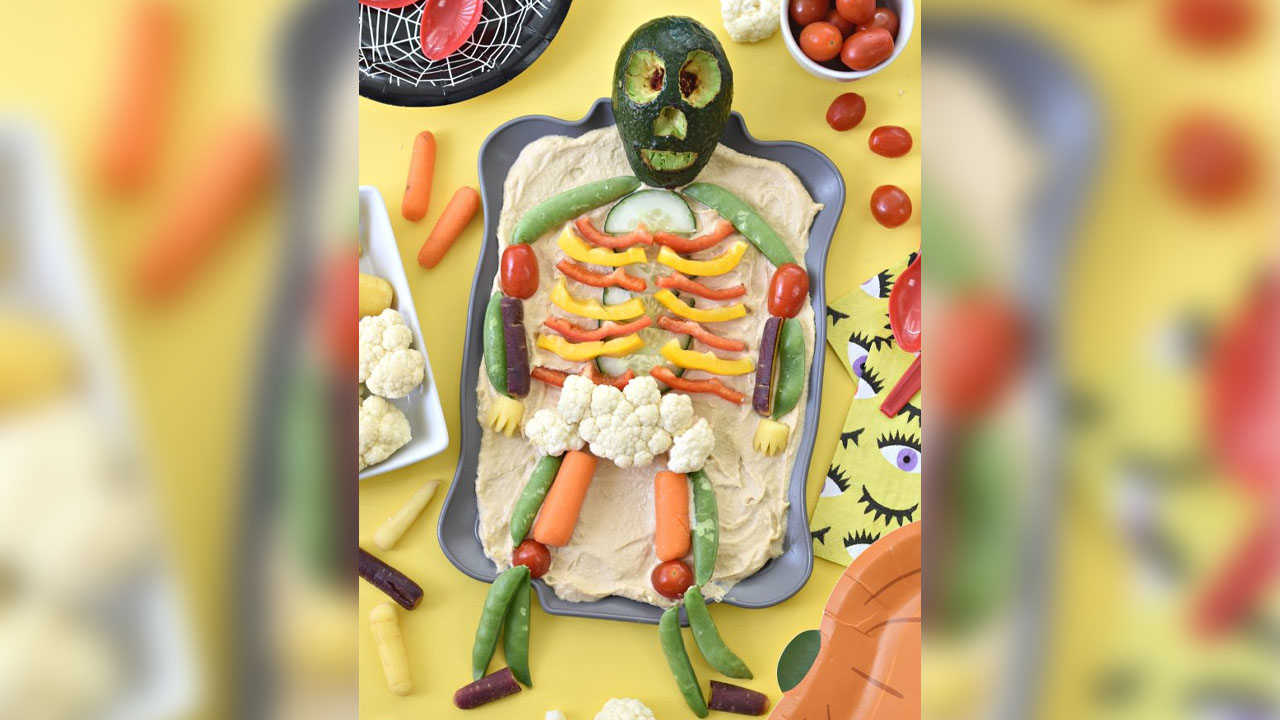 Skeleton Veggie Platter