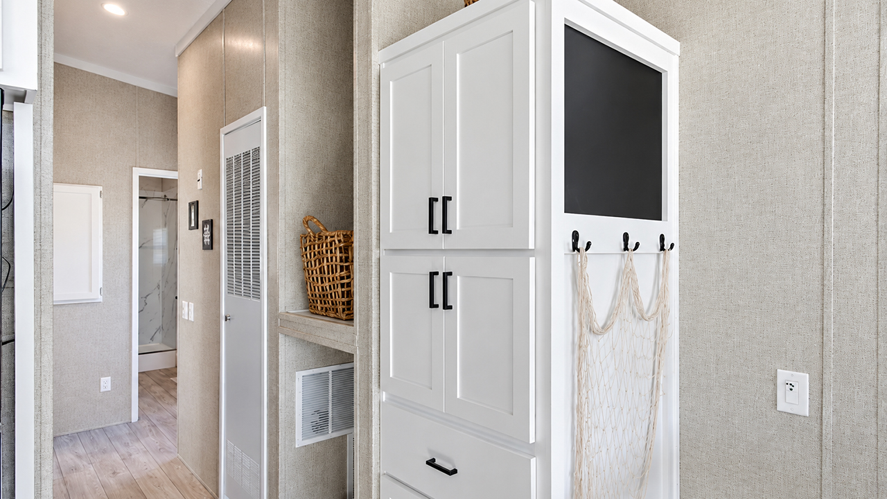 Northridge tiny house pantry and cabinets