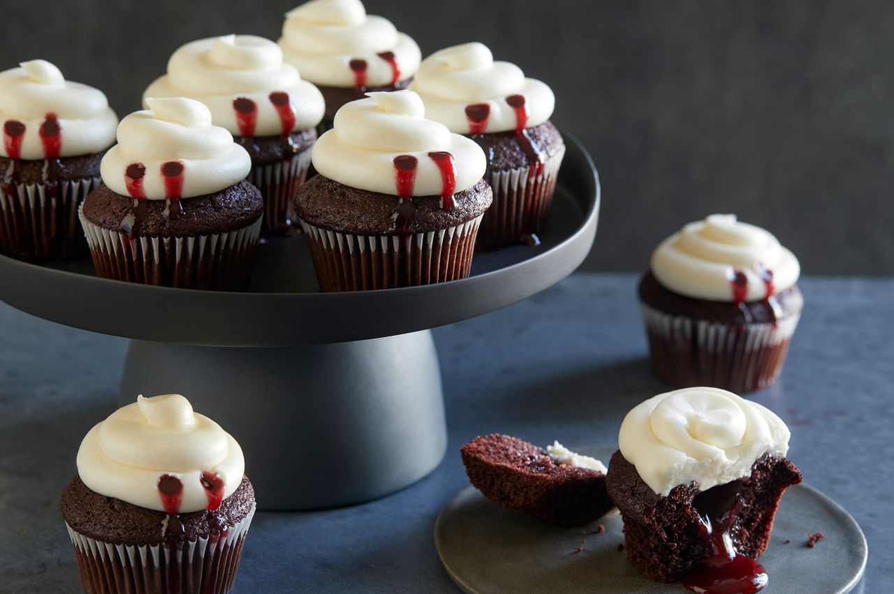 Halloween cupcake ideas - Red Velvet Vampire Cupcakes