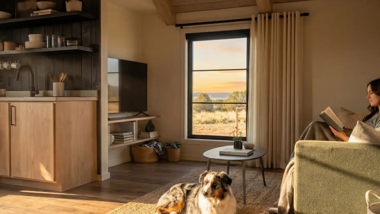 Kodiak Park Model tiny house_living room