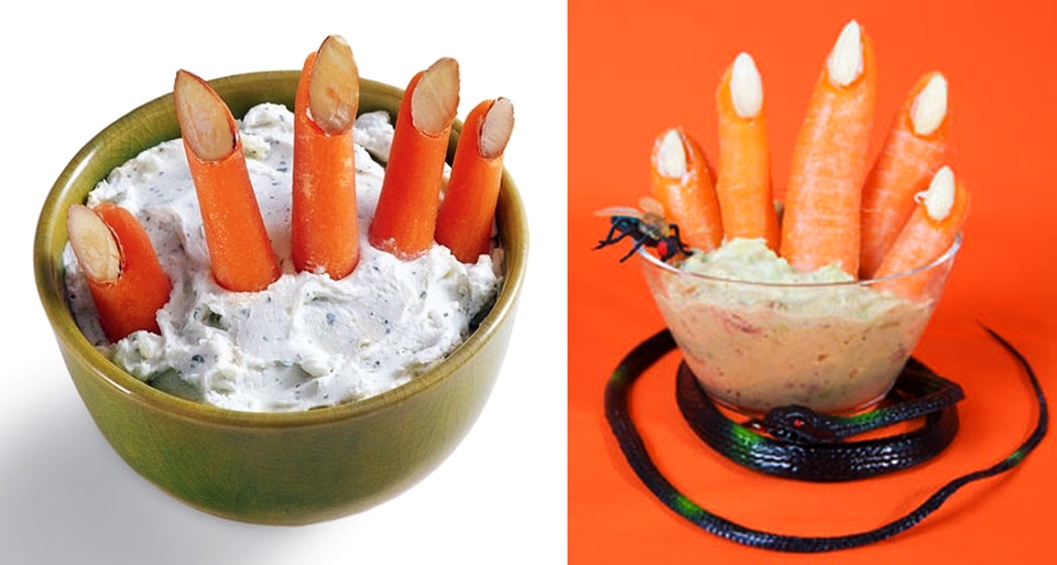 Carrot Fingers Halloween food hacks