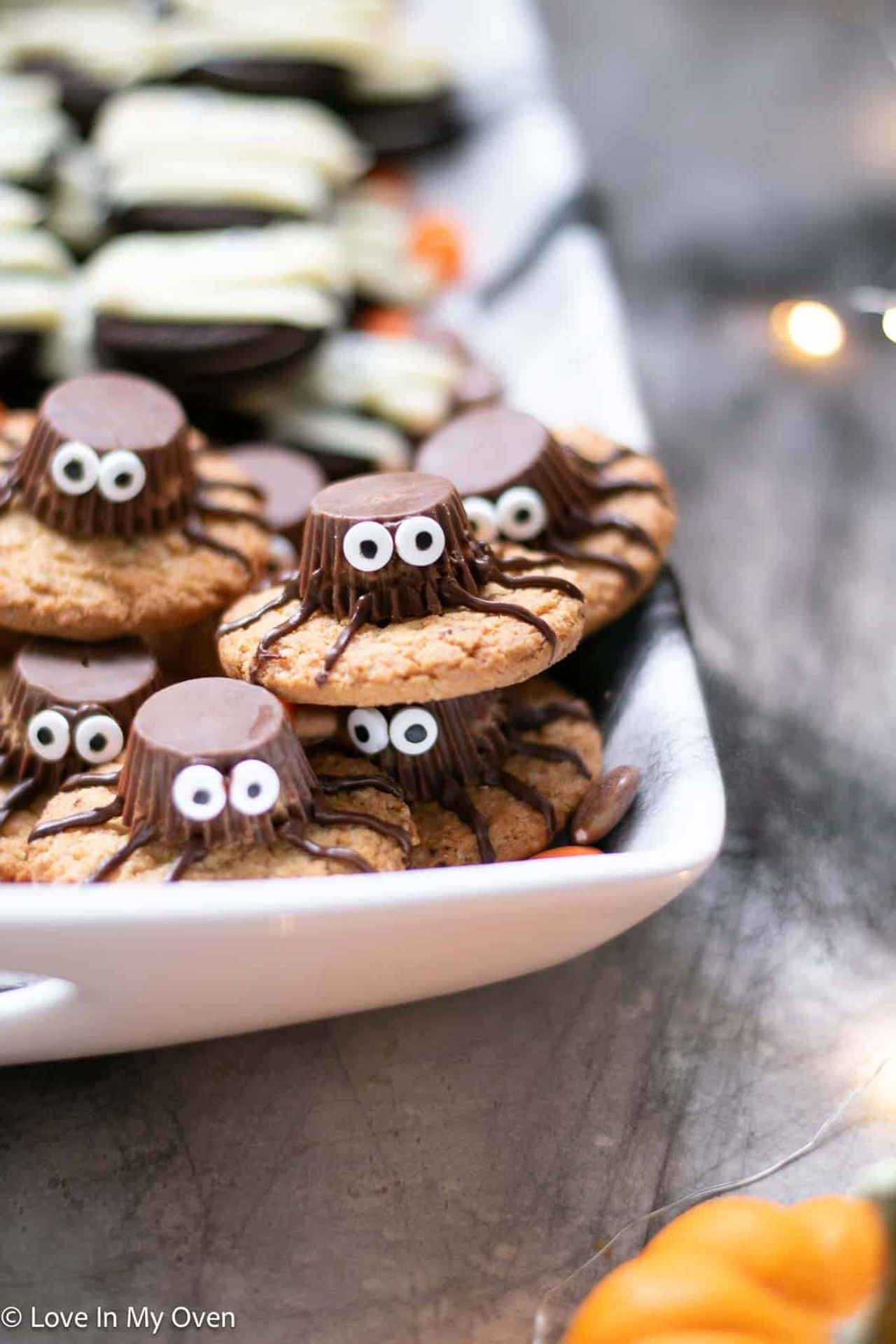 Peanut Butter Spider Cookies