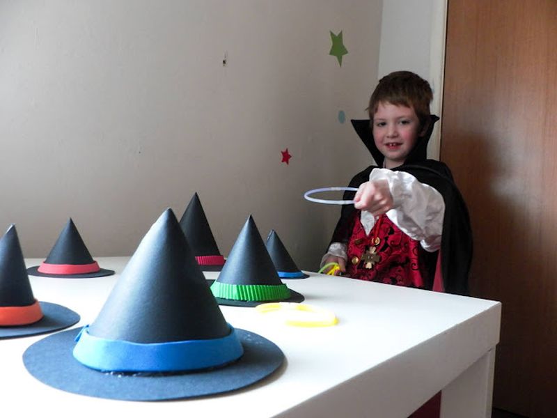 Witch Hat Ring Toss for Kids Halloween Party