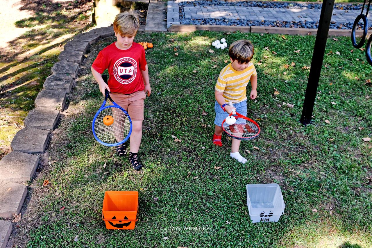 Kid-Friendly Halloween Party Games - Pumpkin Balance Race