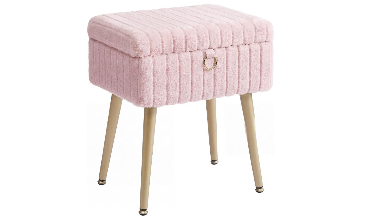 SONGMICS Vanity Stool Chair with Storage
