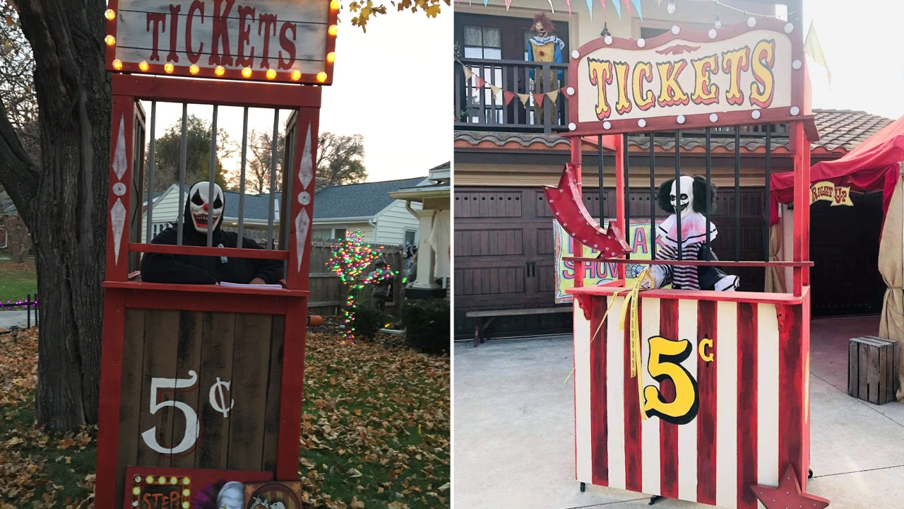 Spooky Clown Ticket Booth