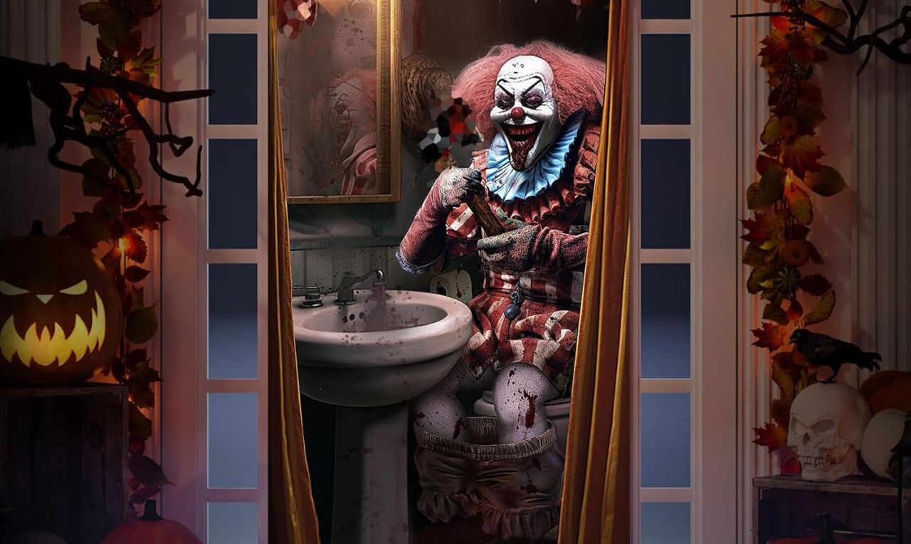 Clown Halloween Door Cover for Halloween 2024 decoration