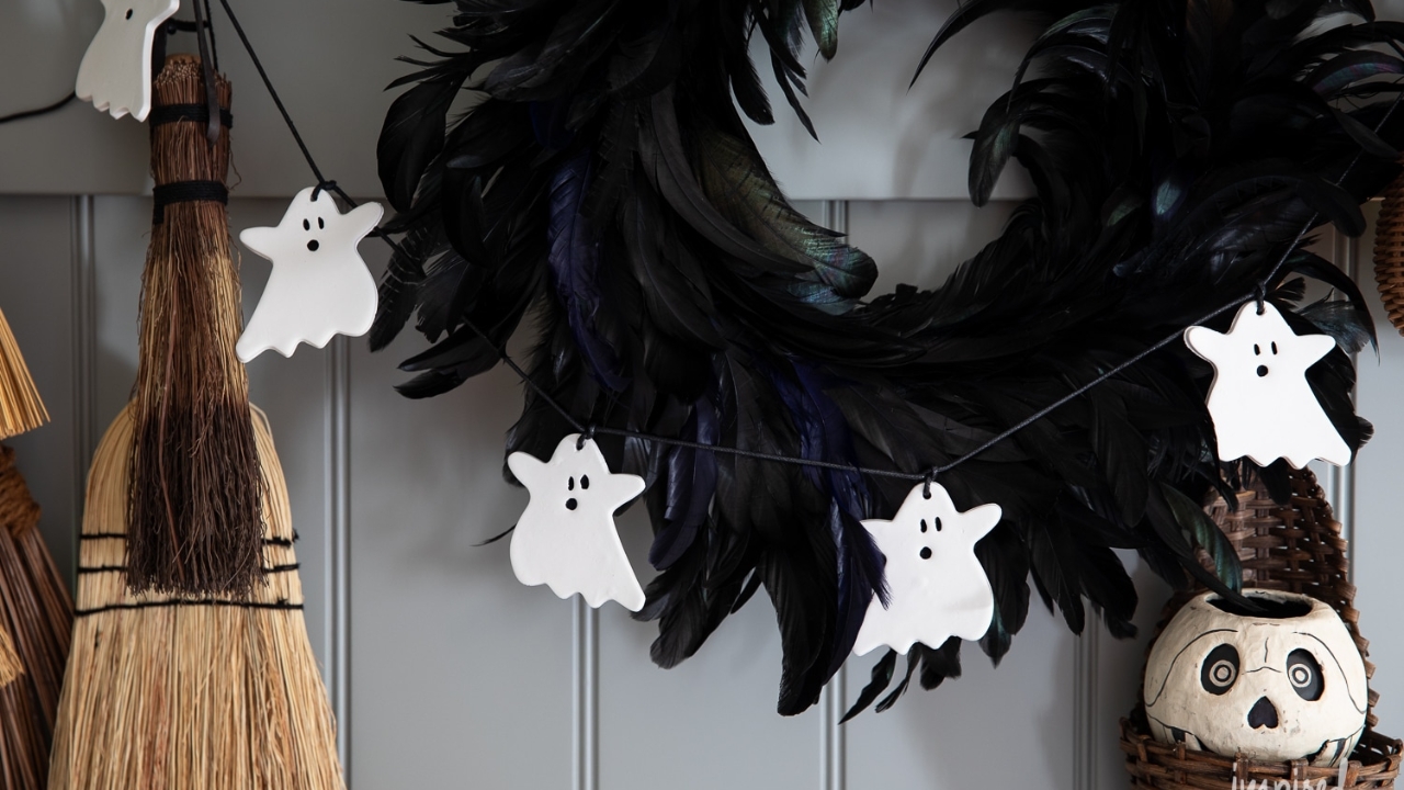 Ghost Garland for Halloween
