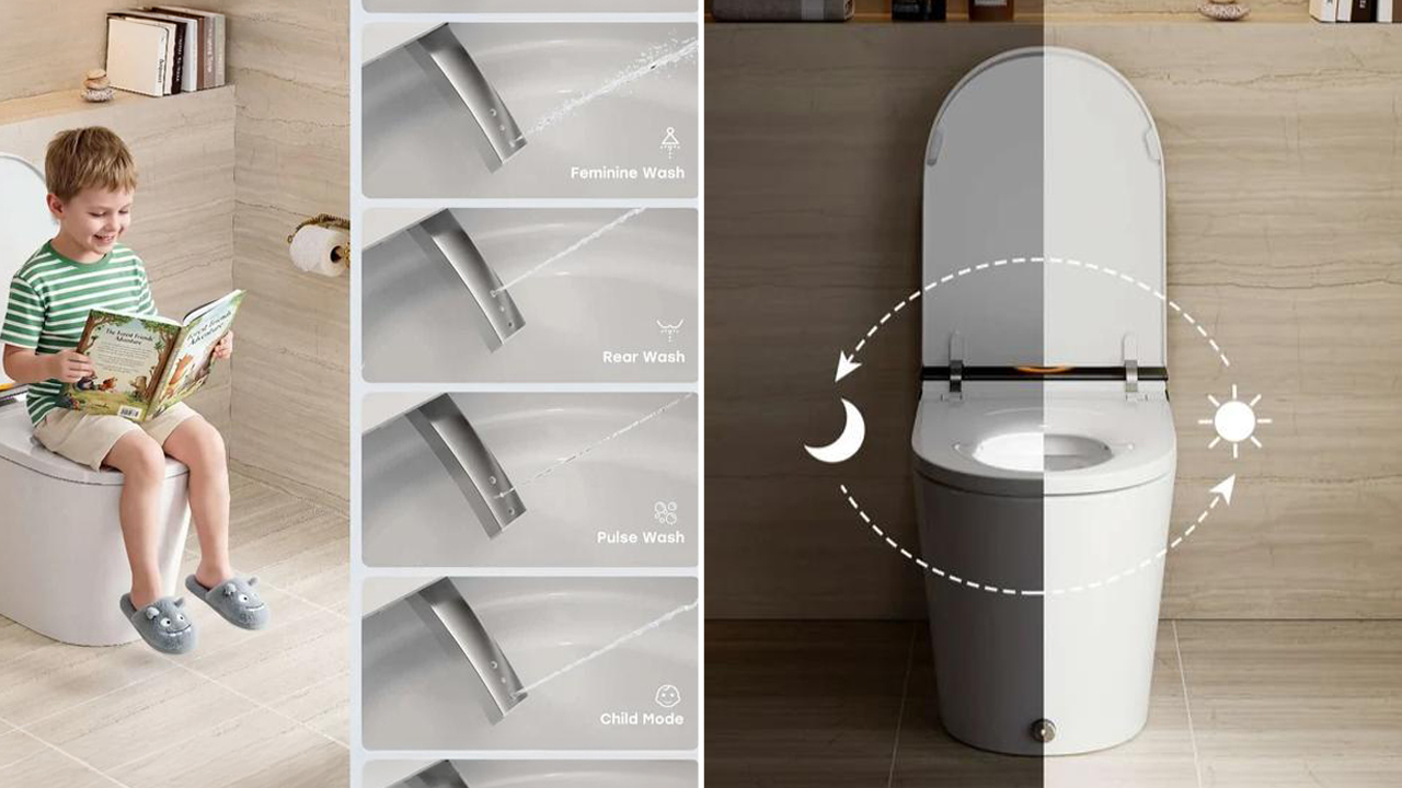 HOROW X70 smart toilet_family-friendly wash modes and night light
